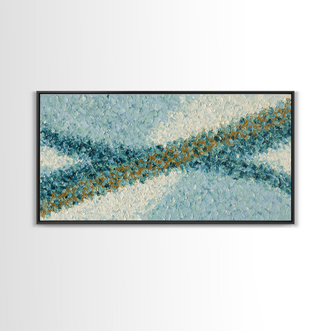 70s Sunset Stripes Framed Canvas Print, Retro Art, Print, Living Room Decor, Watercolor Art, Retro, Abstract Wall Art, RET-2x1-23