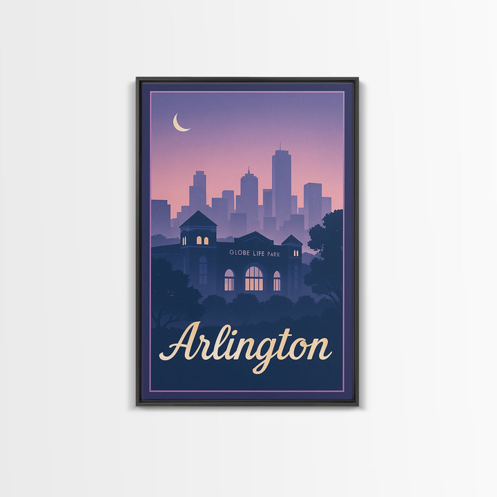 Arlington Travel Poster, Canvas Print, Mid Century City Wall Art, Arlington Poster Print, Gift For Travelers, Vintage City Art