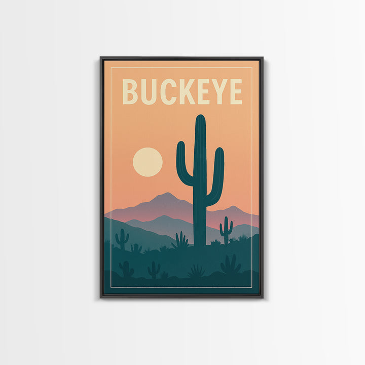 Buckeye Travel Poster, Canvas Print, Classic Travel Poster Art, Buckeye City Art, Gift For Travelers, Vintage City Poster, Poster Print