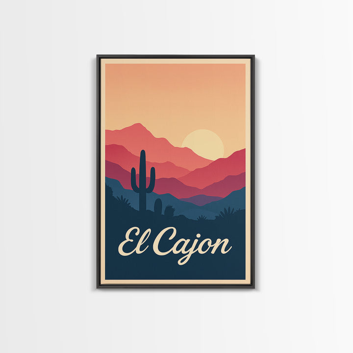 El Cajon California Travel Poster, Canvas Print, Classic Travel Poster Art, El Cajon Poster Print, Travel Poster Art, Gift For Travelers