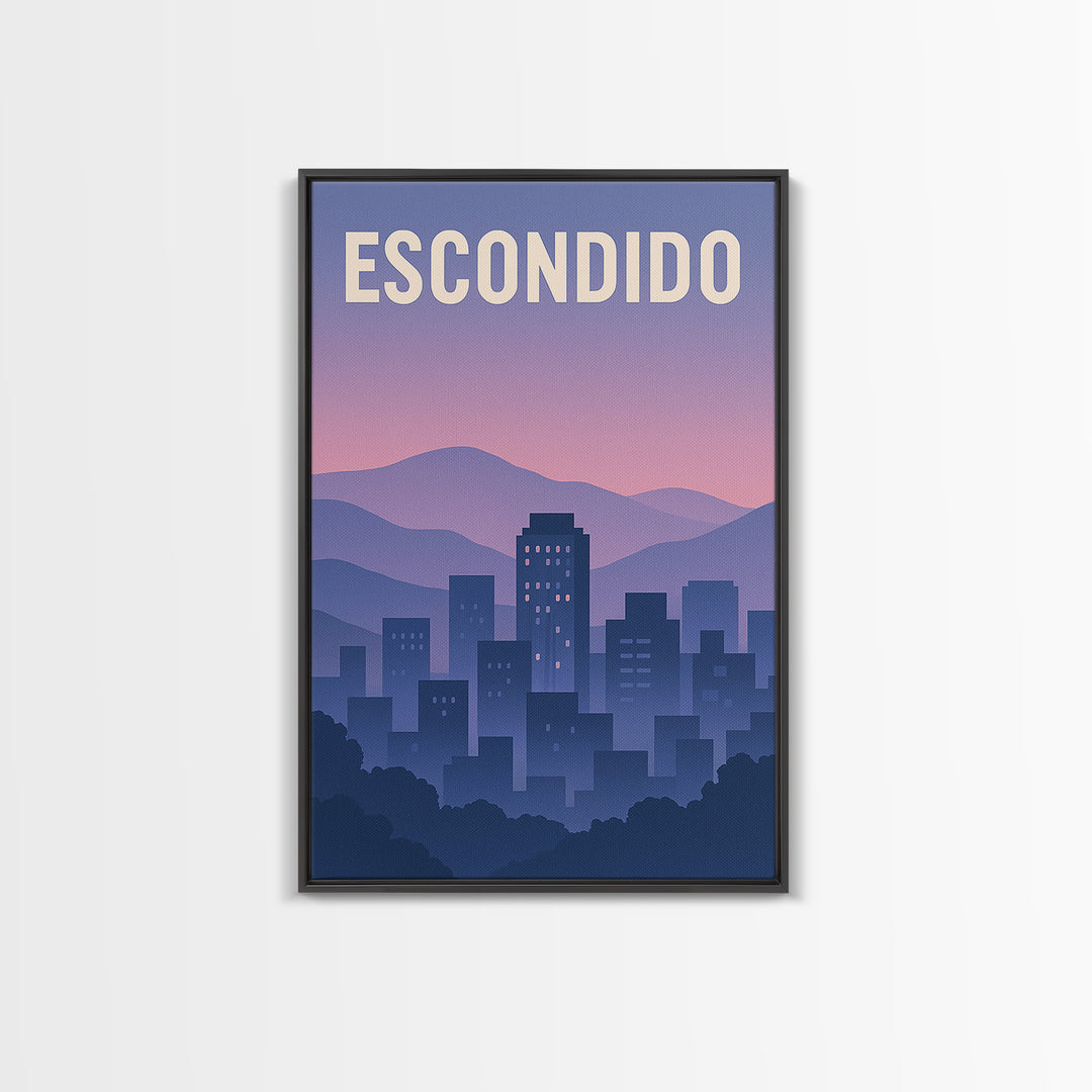 Escondido California Travel Poster, Canvas Print, Vintage Travel Poster Art, Escondido Wall Art, Travel Poster Art, Gift For Travelers