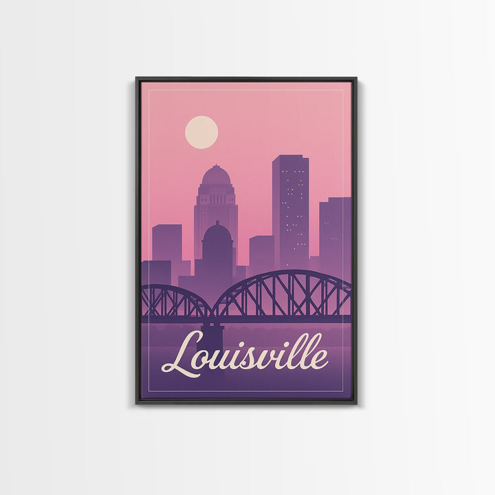 Lewisville Travel Poster, Framed Canvas Print, Classic Travel Poster Art, Lewisville Art Print, Vintage City Poster, Vintage City Art