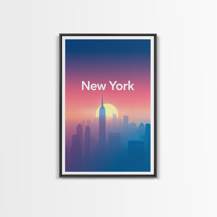 New York Travel Poster, Canvas Print, Mid Century City Wall Art, New York Wall Art, Travel Poster Set, Retro Travel Print, Wanderlust Decor