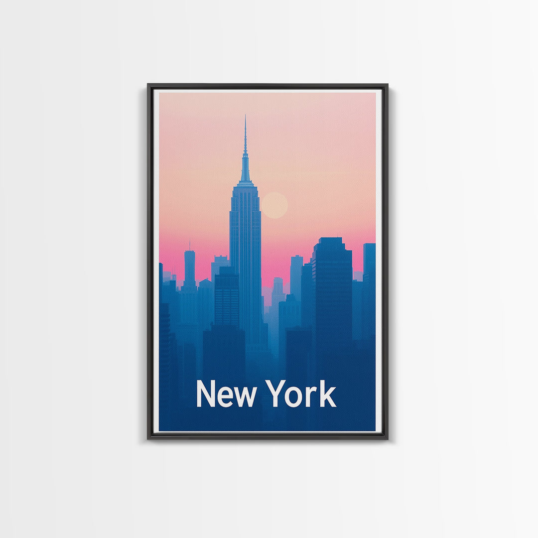 New York Travel Poster, Canvas Print, Classic Travel Poster Art, New York Travel Art, Modern Wall Decor, Fine Art Print, Retro Travel Print