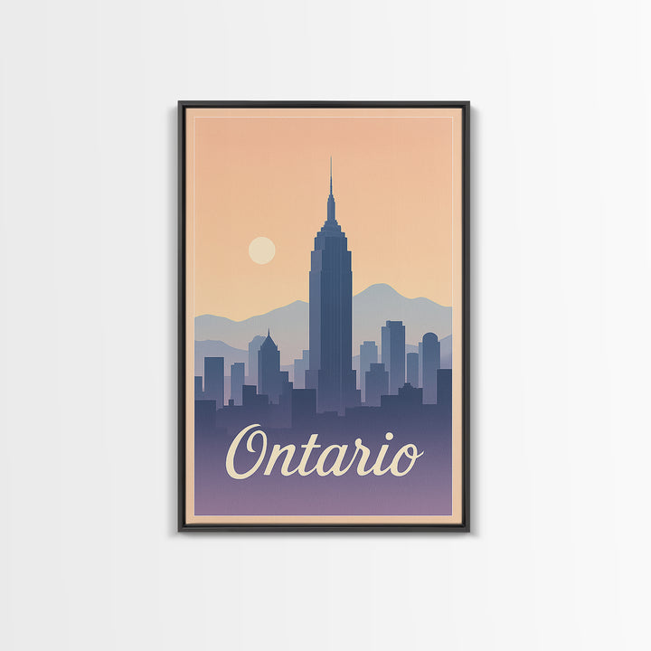 Ontario Travel Poster, Framed Canvas Print, Classic Travel Poster Art, Ontario Wall Art, Vintage City Poster, Gift For Travelers