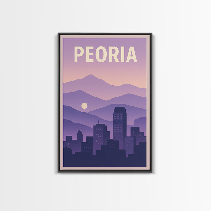 Peoria Arizona Travel Poster, Canvas Print, Vintage Travel Poster Art, Peoria Poster Print, Travel Art Print, Wall Art, Poster Art