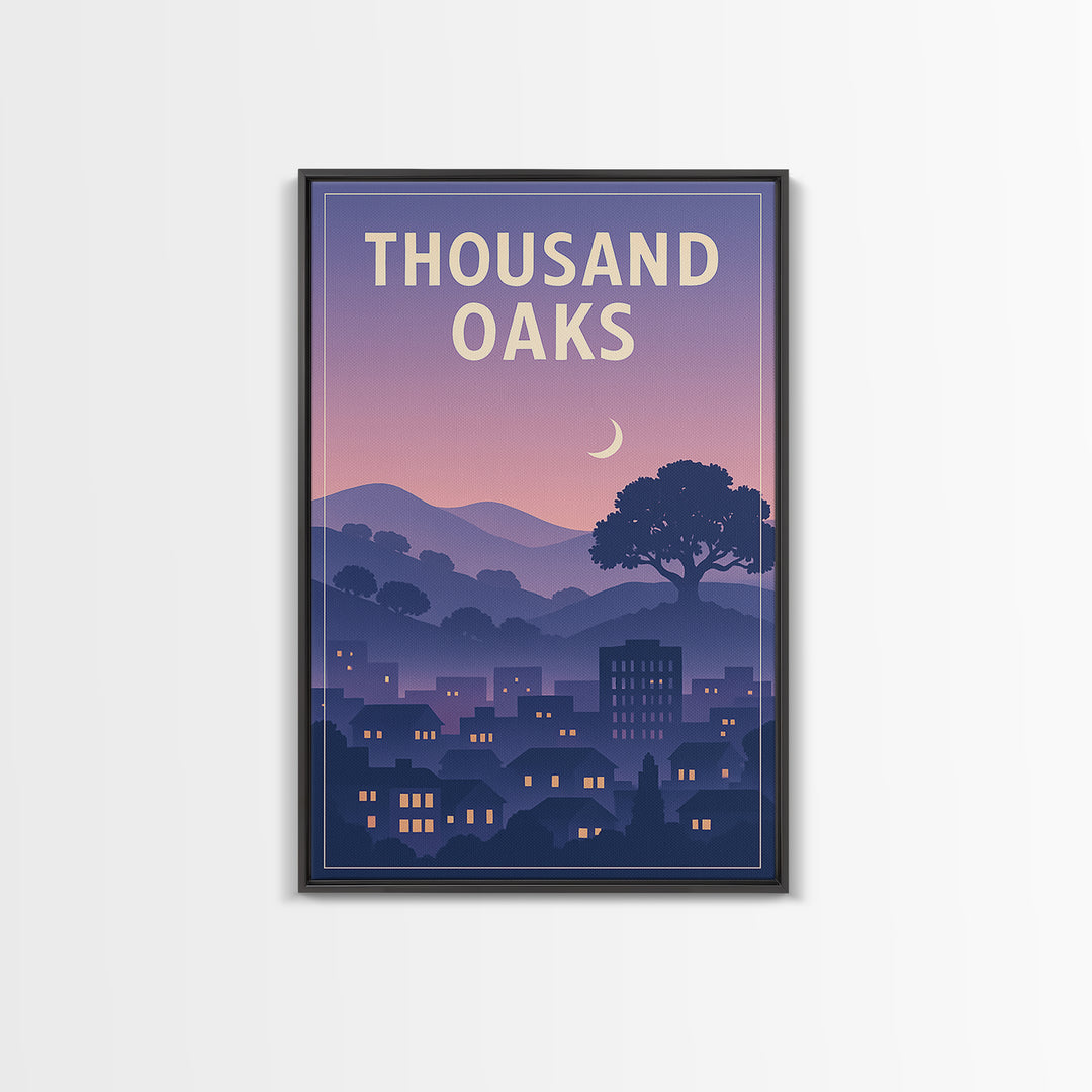 Thousand Oaks California Travel Poster, Canvas Print, Classic Poster Art, Thousand Oaks Wall Art, Gift For Travelers, Travel Poster Set