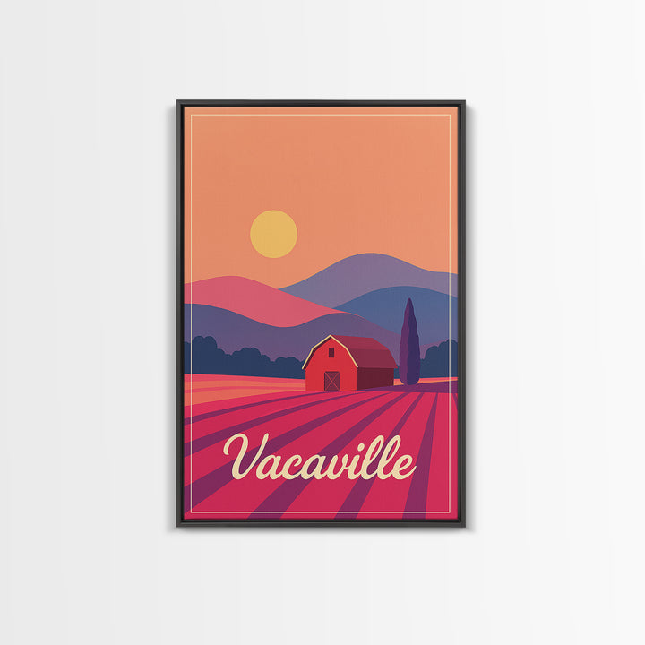 Vacaville California Travel Poster, Canvas Print, Mid Century City Wall Art, Vacaville Art Print, Travel Poster Set, Travel Poster Art