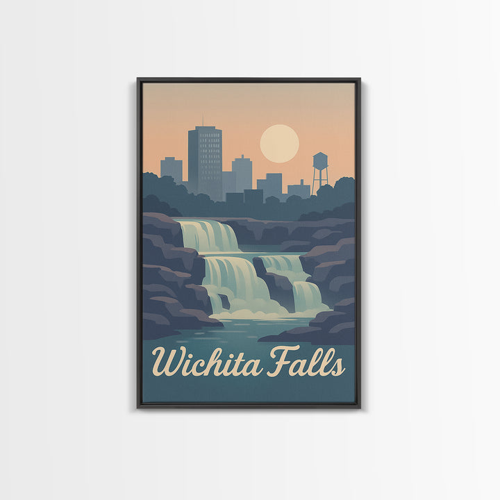 Wichita Falls Travel Poster, Canvas Print, Classic Travel Poster Art, Wichita Falls Art Print, Travel Poster Art, Travel Wall Decor