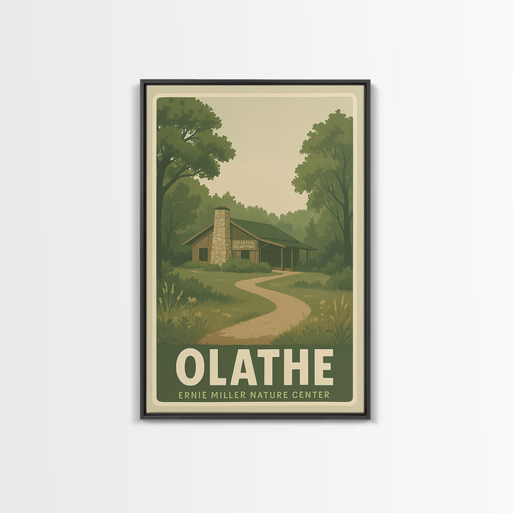 Olathe Kansas Travel Poster, Canvas Print, Old School Travel Poster, Olathe Art Print, City Illustration, Wall Art, Vintage Travel Art