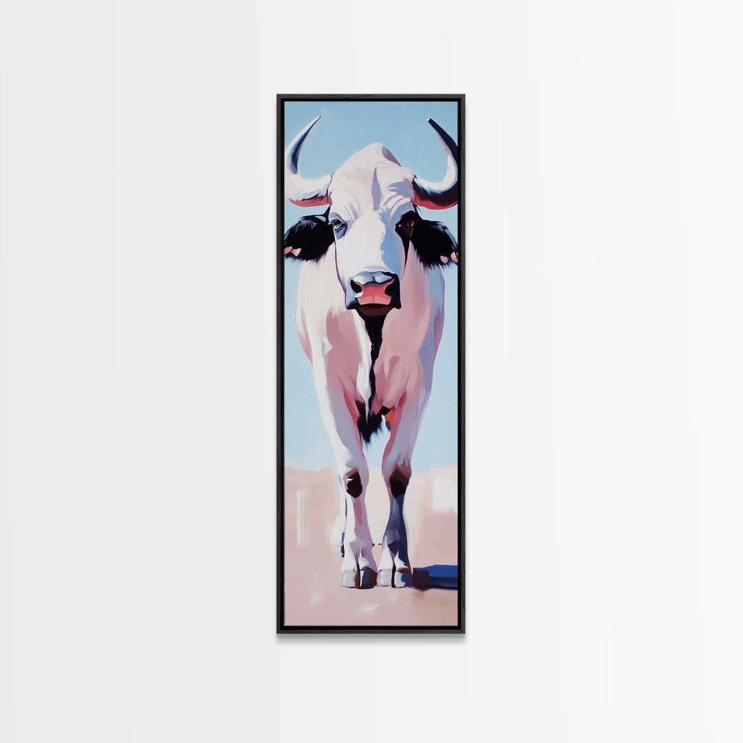 Bison Canvas Print Modern Rustic Wall Art Boho Art Southwest Wall Art Above Bed Art Vertical Wall Art