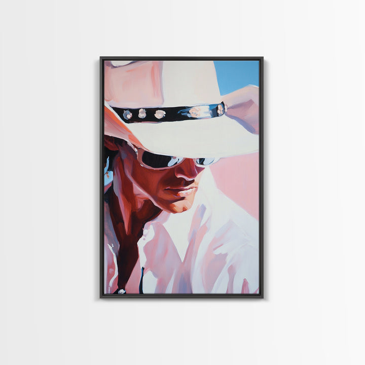 Cowboy, Western Art, Rustic Decor, Coastal Cowgirl Wall Art, Canvas Print, Gift Idea For Him, Farmhouse Art, Above Sofa Art