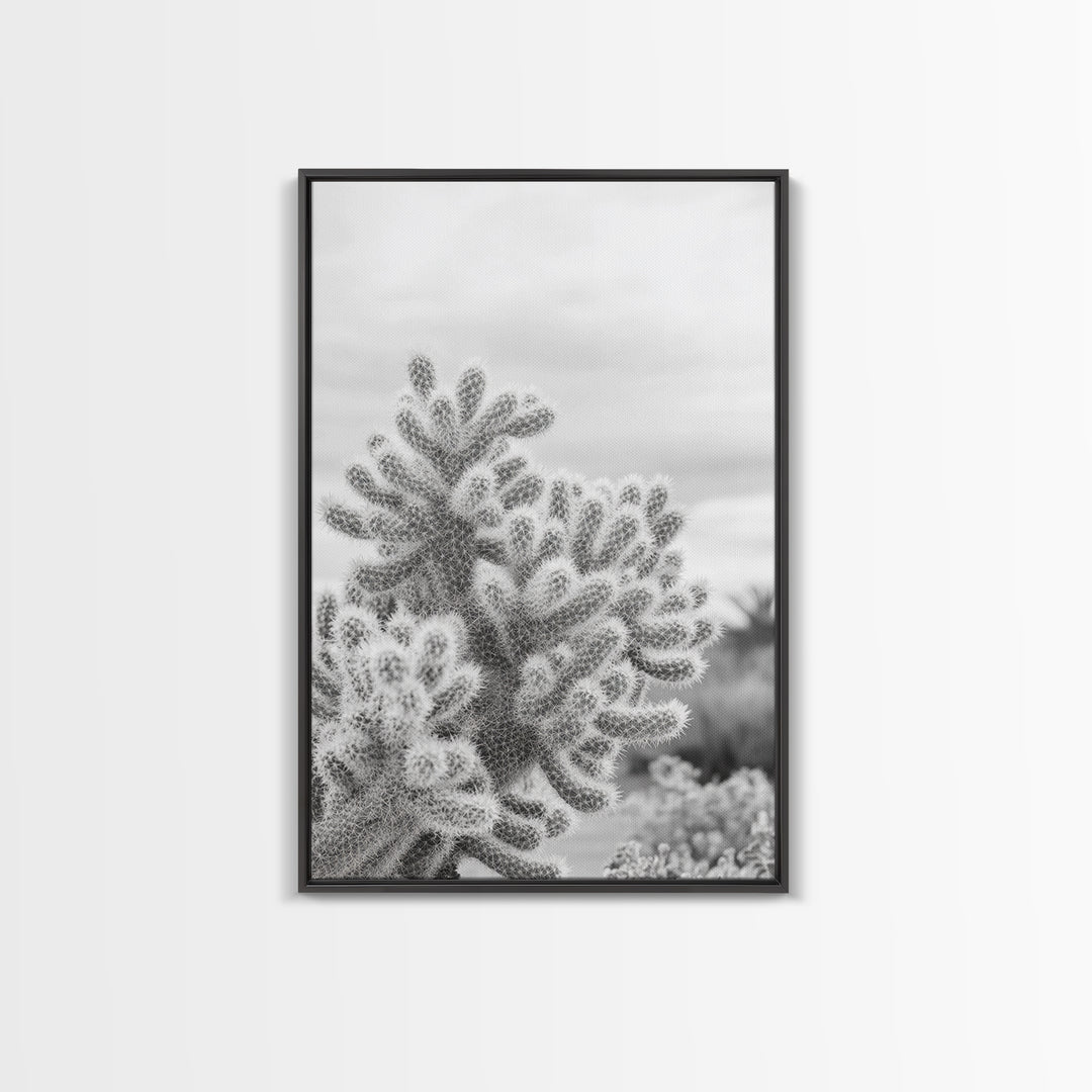 Cactus photography, desert wall art, framed canvas print, Joshua tree art, rustic decor, botanical prints, boho wall art, minimalist art