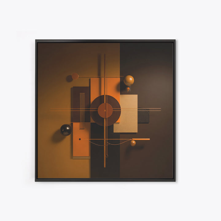 Conductor Baton and Sheet Shapes Without Text Framed Canvas Print, Recording Studio Art, Music Decor, Studio Decor, Analog, RSA-1x1-42