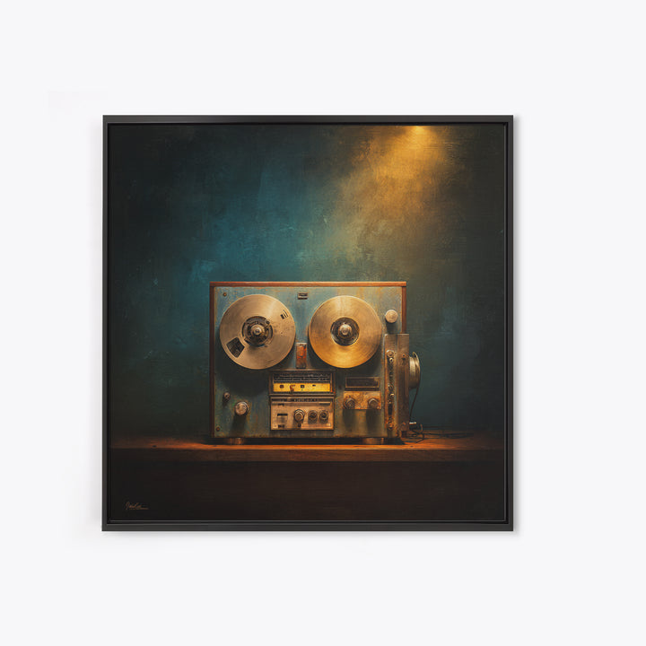 Reel to Reel Tape Machine Canvas Print, Recording Studio Art, Youtube Studio Decor, Studio Decor, Analog, Neutral Decor, RSA-1x1-50