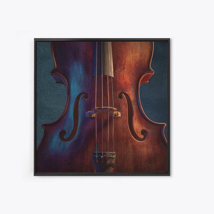 Cello Curve Closeup Framed Canvas Print, Recording Studio Art, Headphones Poster, Studio Decor, Analog, Fine Art Print, RSA-1x1-68