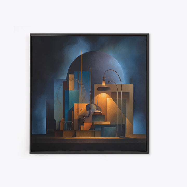 Conductor Baton and Sheet Shapes Without Text Canvas Print, Recording Studio Art, Downloadable Print, Studio Decor, Analog, RSA-1x1-90