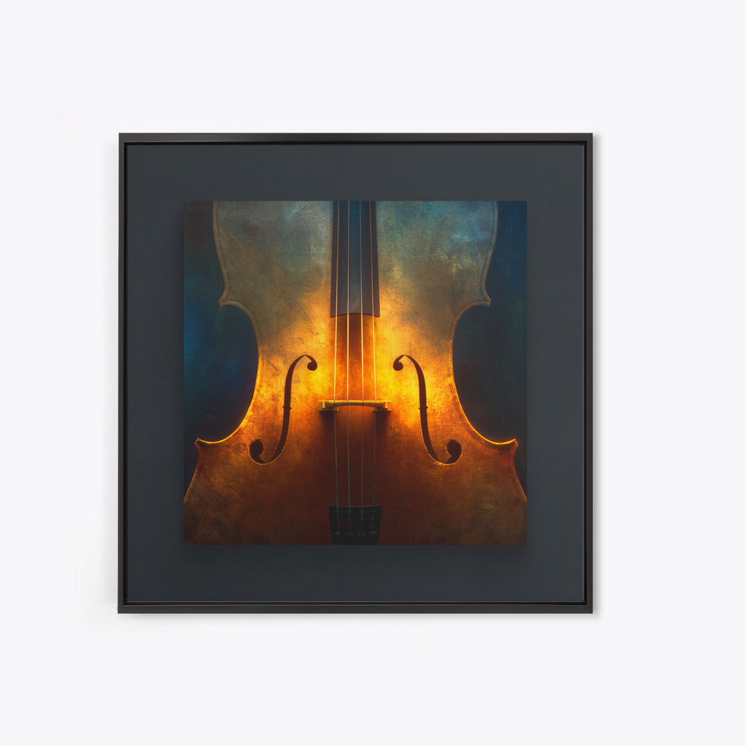 Cello Curve Closeup Canvas Print, Recording Studio Art, Music Room Decor, Studio Decor, Fine Art, Analog, Textured Painting, RSA-1x1-92