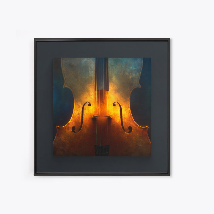 Cello Curve Closeup Canvas Print, Recording Studio Art, Music Room Decor, Studio Decor, Fine Art, Analog, Textured Painting, RSA-1x1-92