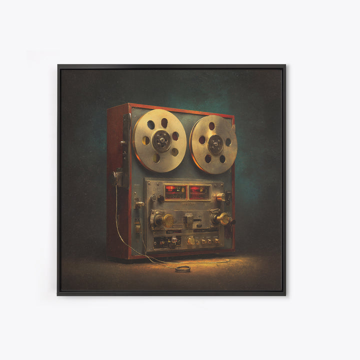 Reel to Reel Tape Machine Canvas Print, Recording Studio Art, Gallery Decor, Studio Decor, Fine Art, Analog, Contemporary Art, RSA-1x1-98