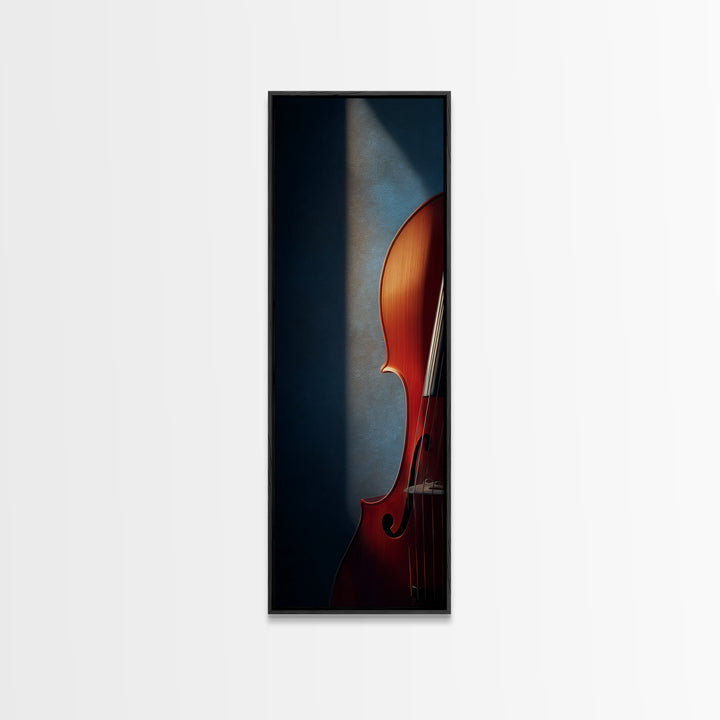 Cello Curve Closeup Canvas Print, Recording Studio Art, Neutral Decor, Studio Decor, Fine Art, Analog, Wall Art, Wall Decor, RSA-1x3-32