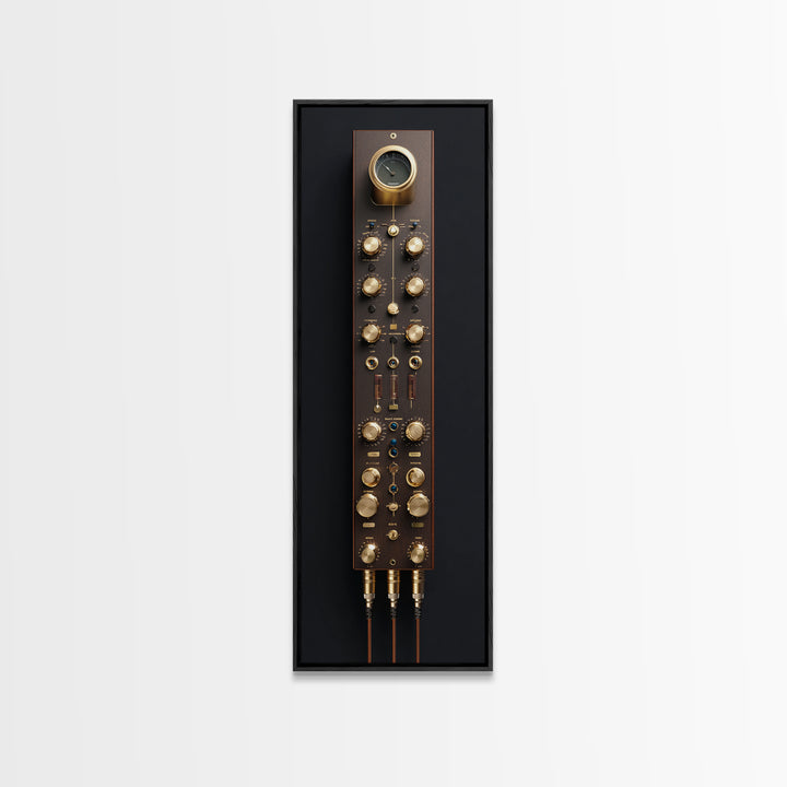 Analog Synthesizer Knobs and Cables Canvas Print, Recording Studio Art, Youtube Studio Decor, Studio Decor, Oil Painting, RSA-1x3-97