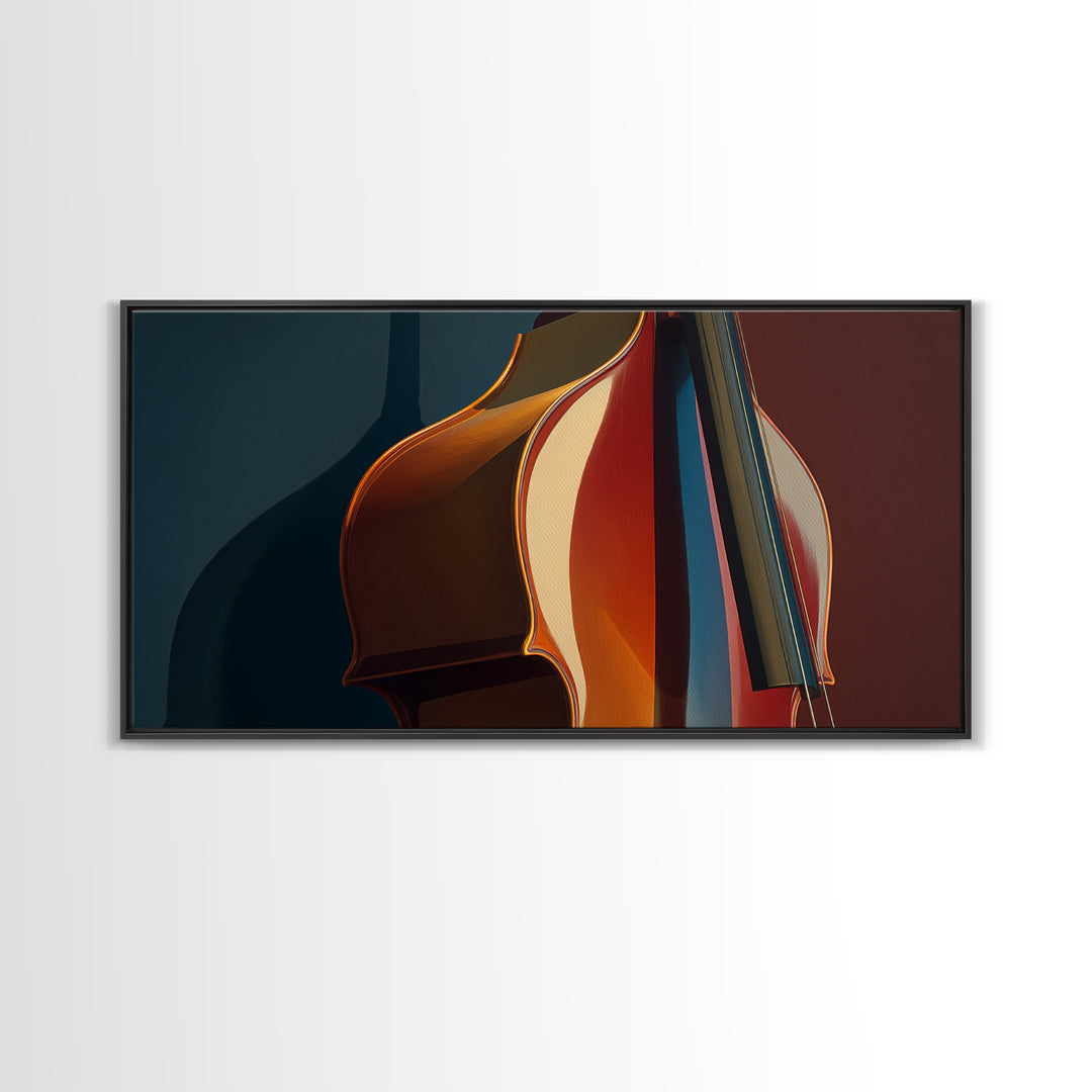 Cello Curve Closeup Framed Canvas Print, Recording Studio Art, Digital Download Art, Studio Decor, Analog, Downloadable Print, RSA-2x1-88