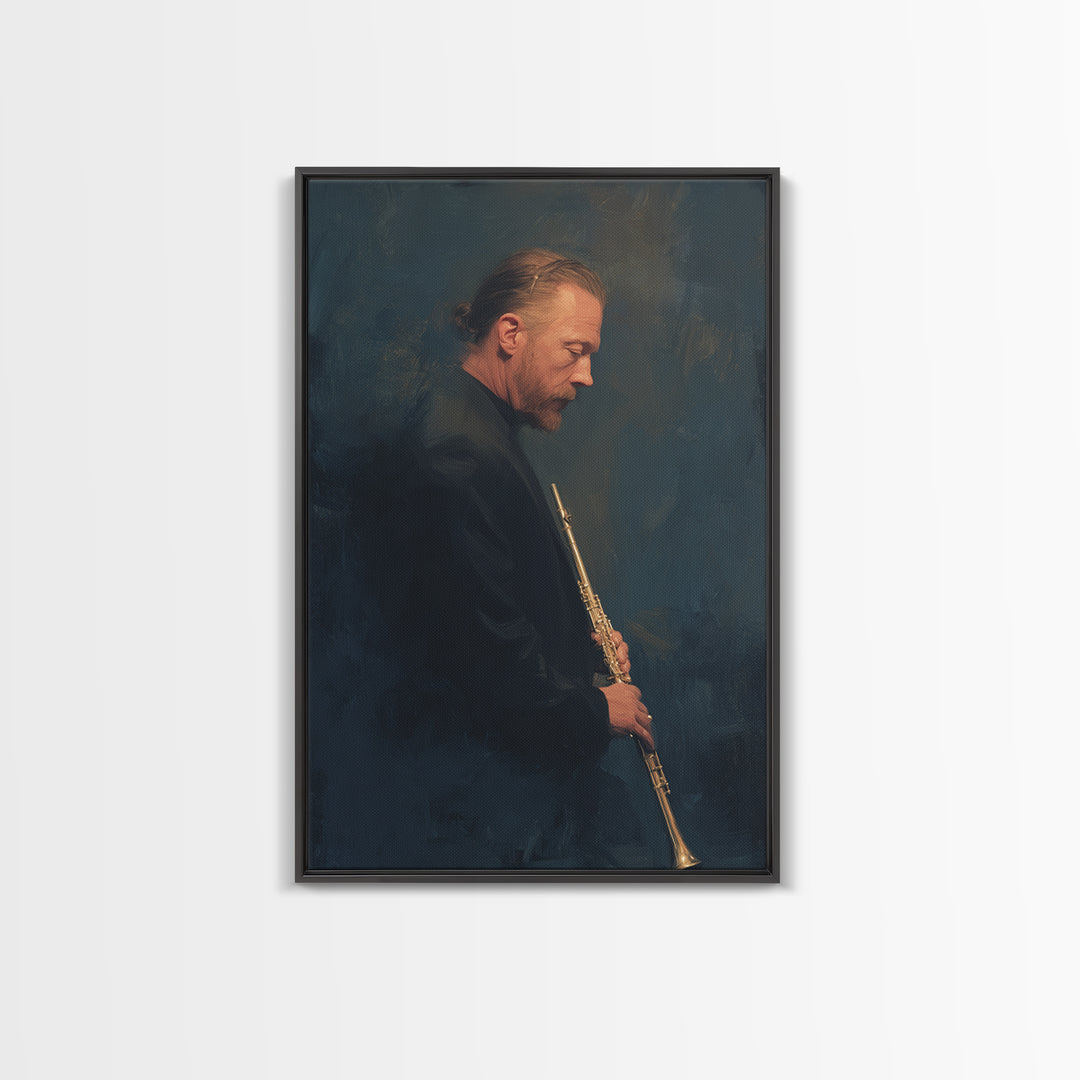 Conductor Baton and Sheet Shapes Without Text Framed Canvas Print, Recording Studio Art, Home Decor, Studio Decor, Analog, RSA-2x3-26