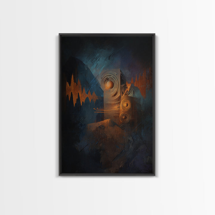 Album Cover Abstract Without Readable Text Canvas Print, Recording Studio Art, Minimalist Decor, Studio Decor, Analog, RSA-2x3-78
