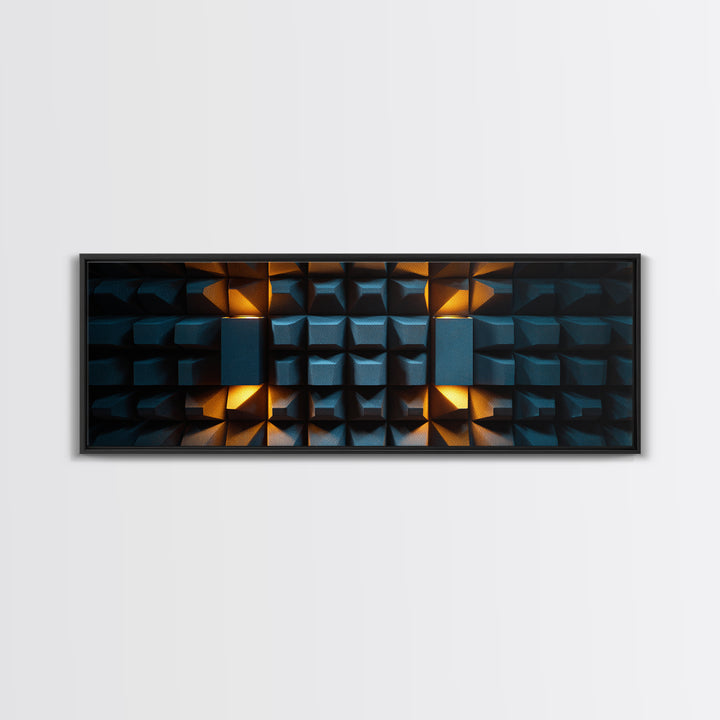 Sound Booth Foam Pattern Transformed into Design Canvas Print, Recording Studio Art, Music Print, Studio Decor, Analog, RSA-3x1-40