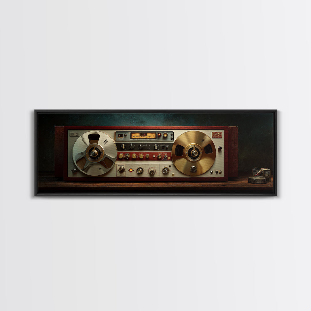 Reel to Reel Tape Machine Canvas Print, Recording Studio Art, Music Poster, Studio Decor, Fine Art, Analog, Headphones Poster, RSA-3x1-42