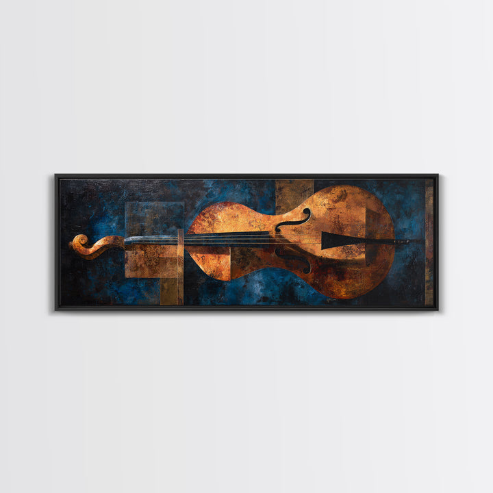 Cello Curve Closeup Framed Canvas Print, Recording Studio Art, Wall Decor, Studio Decor, Fine Art, Analog, Music Art, RSA-3x1-84