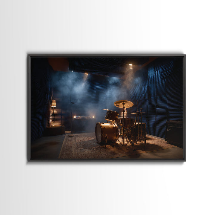 Sound Booth Foam Pattern Transformed into Design Framed Canvas Print, Recording Studio Art, Wall Decor, Studio Decor, Analog, RSA-3x2-28
