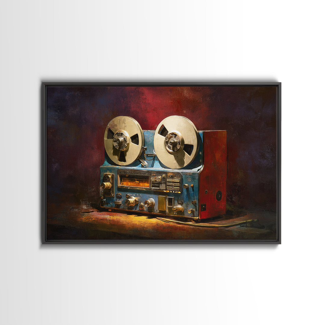 Reel to Reel Tape Machine Canvas Print, Recording Studio Art, Music Wall Art, Studio Decor, Fine Art, Analog, Musician Posters, RSA-3x2-30