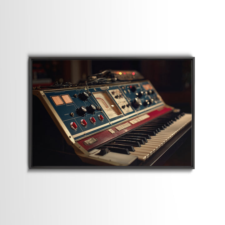 Analog Synthesizer Knobs and Cables Canvas Print, Recording Studio Art, Youtube Studio Decor, Studio Decor, Oil Painting, RSA-3x2-89