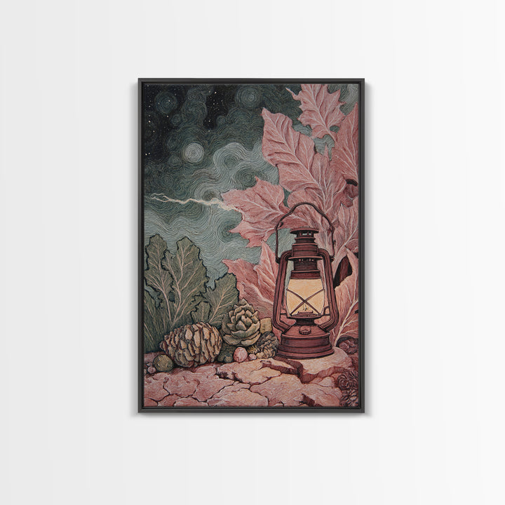 Pheasant Feathers and Acorns Arrangement Framed Canvas Print, Rustic Art, Portrait Painting, Farmhouse Decor, Fine Art, Rustic, RUS-2x3-24