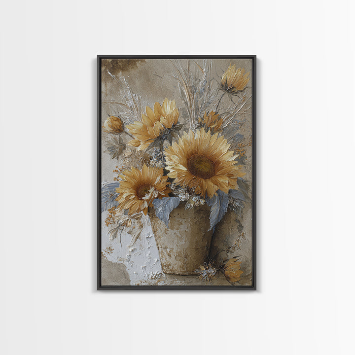 Old Boots Filled Framed Canvas Print, Rustic Art, Wall Art, Farmhouse Decor, Rustic, Living Room Decor, Abstract Wall Art, RUS-2x3-38