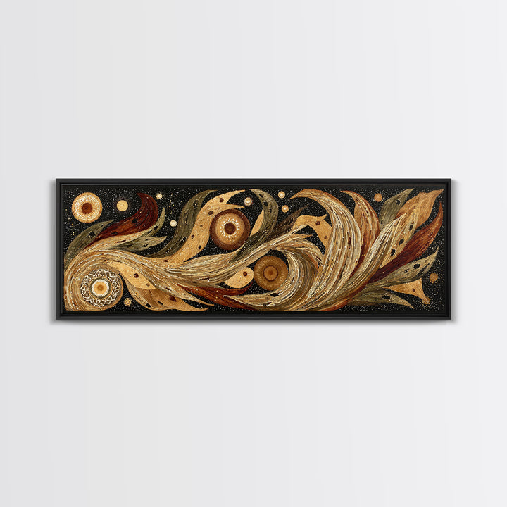 Rusty Horseshoe and Rope Composition Canvas Print, Rustic Art, Abstract Wall Art, Farmhouse Decor, Oil Painting, Rustic, RUS-3x1-29