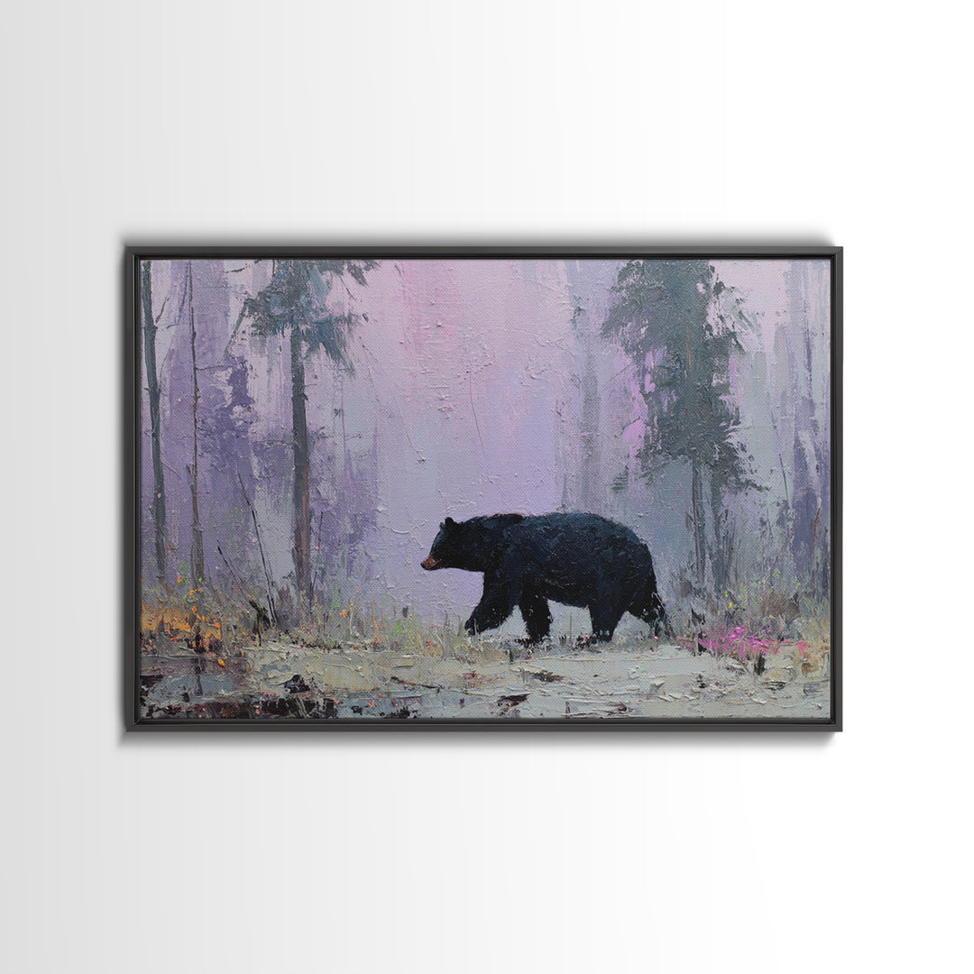 Buffalo Portrait with Western Texture Framed Canvas Print, Rustic Art, Digital Prints, Farmhouse Decor, Oil Painting, Rustic, RUS-3x2-2