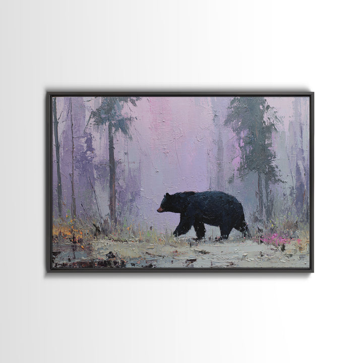 Buffalo Portrait with Western Texture Framed Canvas Print, Rustic Art, Digital Prints, Farmhouse Decor, Oil Painting, Rustic, RUS-3x2-2