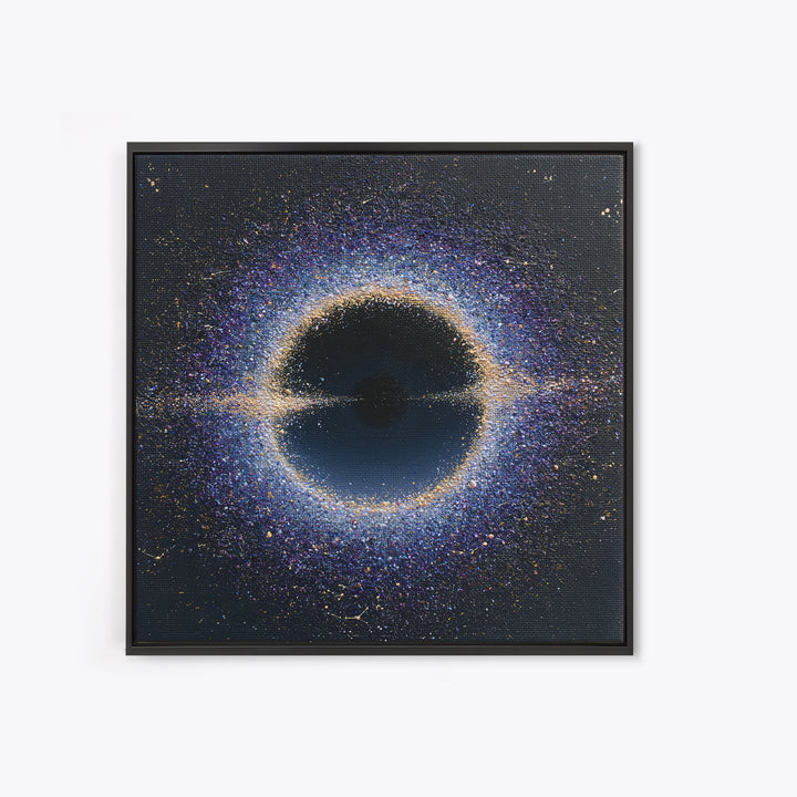 Black Hole with Radiant Accretion Ring Canvas Print, Space Art, Printable Art, Spa Decor, Fine Art, Serenity, Modern Decor, SAR-1x1-31
