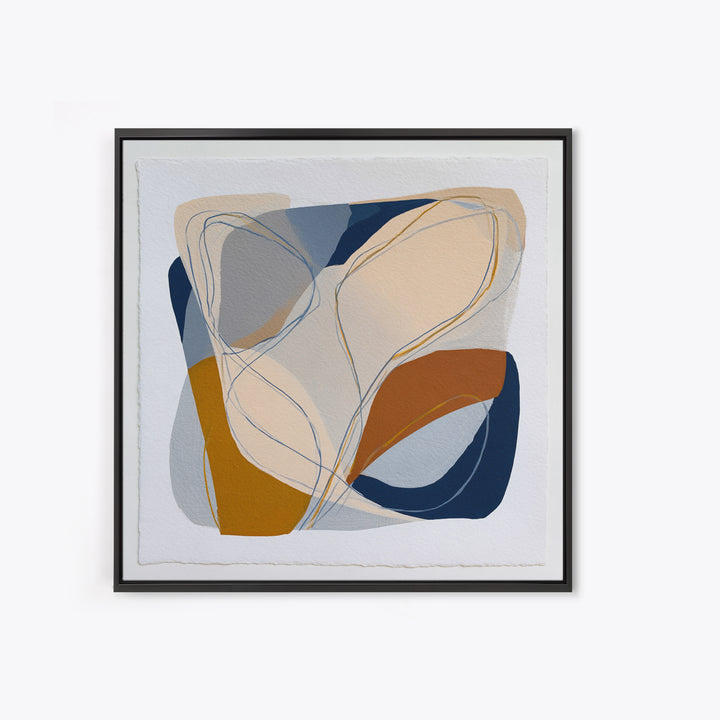 Pale Oak Botanical Line Drawing Framed Canvas Print, Scandinavian Art, Wall Decor, Living Room Decor, Fine Art, Nordic, SCA-1x1-29