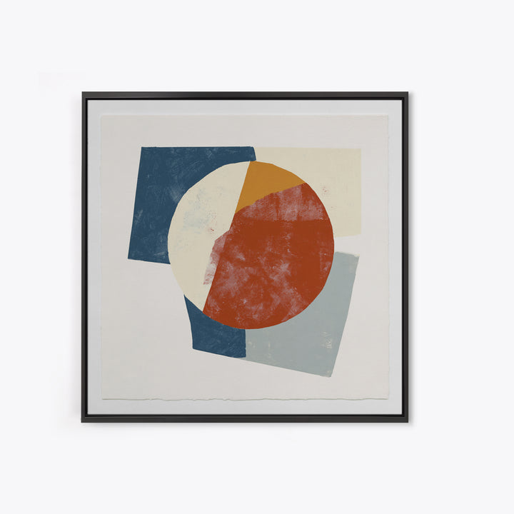 Minimal Sun over Pine Forest Framed Canvas Print, Scandinavian Art, Wall Art, Living Room Decor, Oil Painting, Nordic, SCA-1x1-41