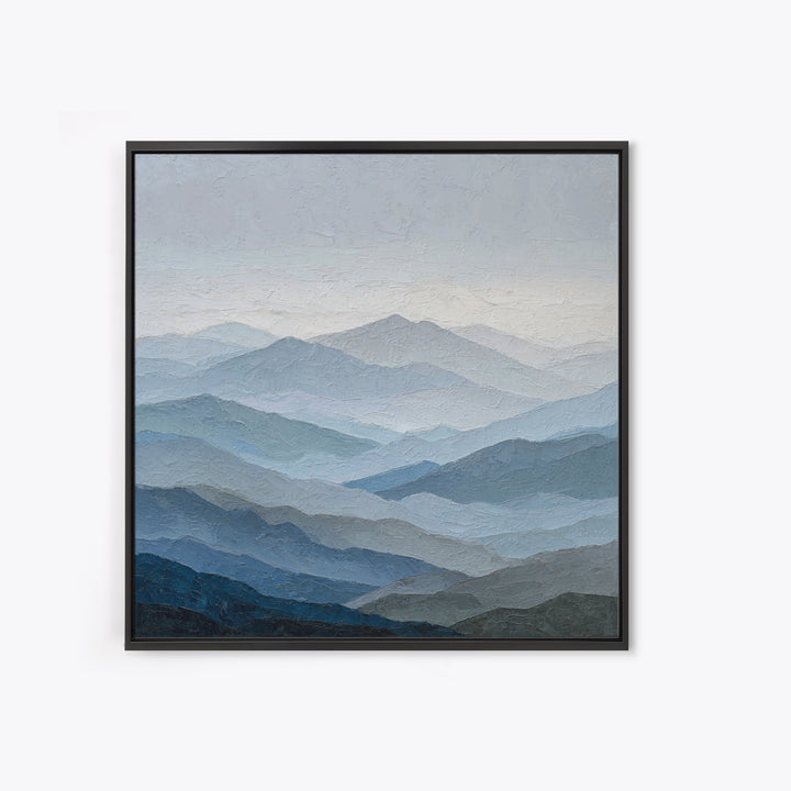 Single Black Branch on Warm White Background Framed Canvas Print, Scandinavian Art, Oil Painting, Living Room Decor, Nordic, SCA-1x1-44