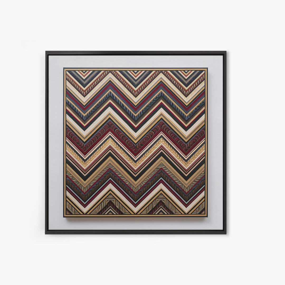 Herringbone Monochrome Pattern Framed Canvas Print, Scandinavian Art, Gallery Decor, Living Room Decor, Fine Art, Nordic, SCA-1x1-46