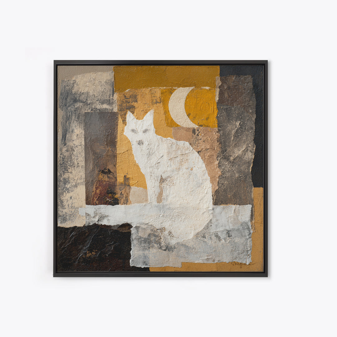 Soft Beige Geometric Abstraction Canvas Print, Scandinavian Art, Luxury Decor, Living Room Decor, Abstract Art, Nordic, SCA-1x1-75