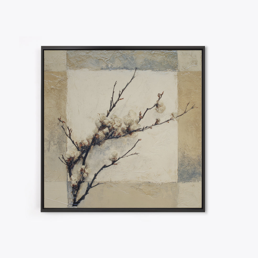 Pale Oak Botanical Line Drawing Canvas Print, Scandinavian Art, Christmas Decor, Living Room Decor, Fine Art, Nordic, SCA-1x1-77