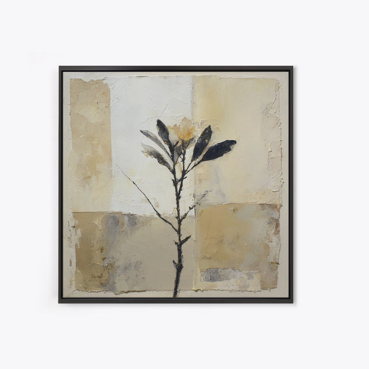 Nordic Folk Bird Framed Canvas Print, Scandinavian Art, Textured Painting, Living Room Decor, Fine Art, Nordic, Christmas Decor, SCA-1x1-83