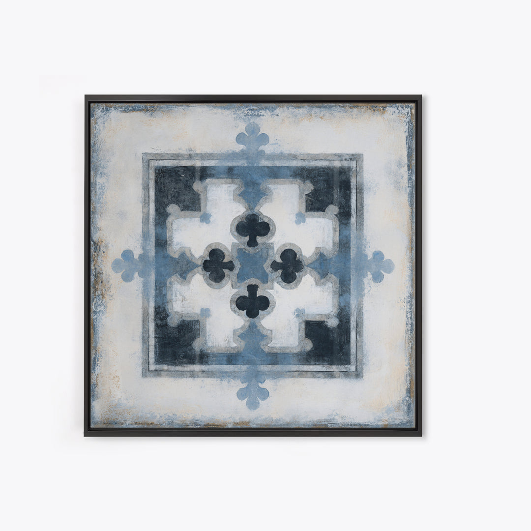 Scandinavian Textile Pattern Framed Canvas Print, Scandinavian Art, Wall Art, Living Room Decor, Fine Art, Nordic, SCA-1x1-88