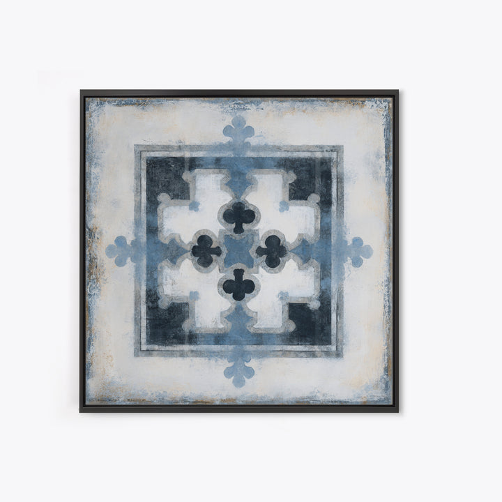 Scandinavian Textile Pattern Framed Canvas Print, Scandinavian Art, Wall Art, Living Room Decor, Fine Art, Nordic, SCA-1x1-88
